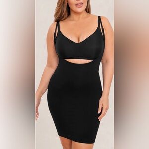 Shapermint Essentials Open Bust Shaper Slip Dress – Black – NWT Size M